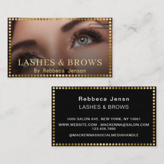 Carte De Visite Professional Makeup Artist Eyelash & Brow QR CODE 