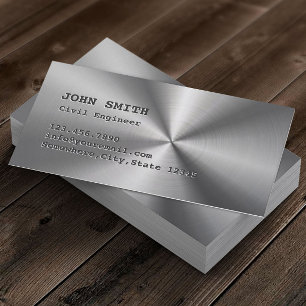Carte De Visite Professional Metal Civil Engineer