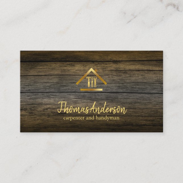 Carte De Visite Professional Modern Home Repair Handyman (Devant)