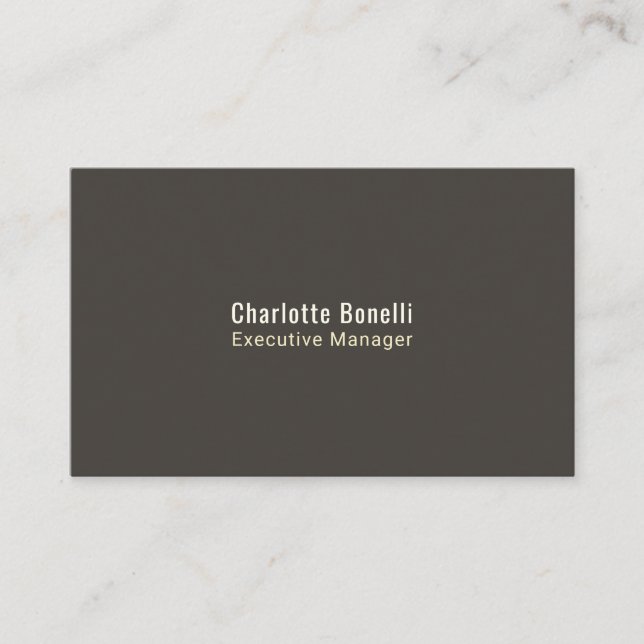 Carte De Visite Professional Modern Minimalist Plain  (Devant)