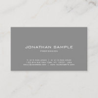 Professional Moderne Elegant Gris Minimaliste Plai