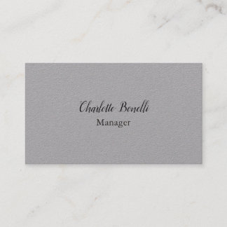 Carte De Visite Professional Moderne Minimaliste Gris Premium