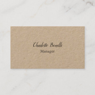 Carte De Visite Professional Moderne Minimaliste Premium Kraft