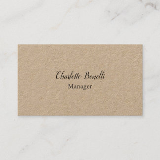 Carte De Visite Professional Moderne Minimaliste Premium Kraft