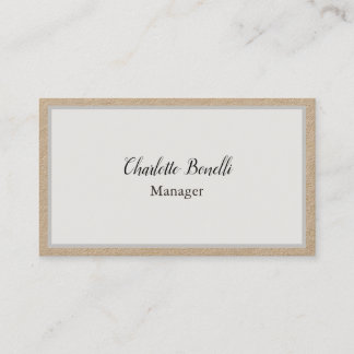 Carte De Visite Professional Moderne Minimaliste Premium Kraft