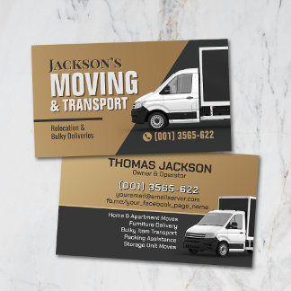 Carte De Visite Professional Moving Services - Relocation