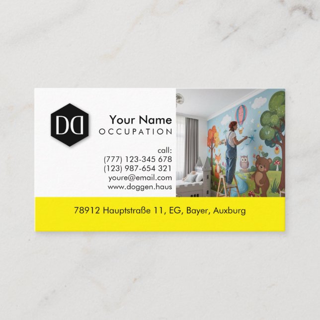Carte De Visite Professional Painter Photo Wall Mural  Business Ca (Devant)