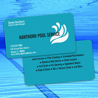 Carte De Visite Professional Pool Cleaning and Service