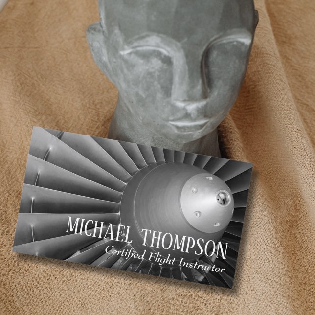 Carte De Visite Professional QR Code Photo Gray Aviation Pilot (Créateur téléchargé)