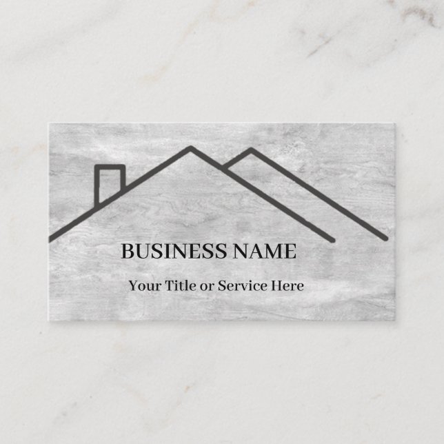 Carte De Visite Professional Real Estate Roof Logo (Devant)