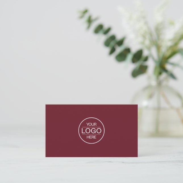 Carte De Visite Professional Red Wine Add your Logo (Debout devant)