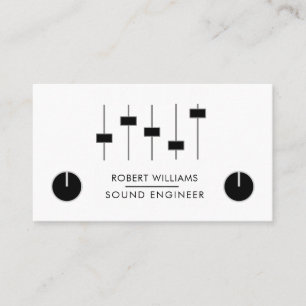 Carte De Visite Professional Sound Engineer Music DJ Audio Control