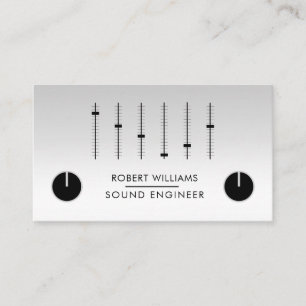 Carte De Visite Professional Sound Engineer Music DJ Audio Control