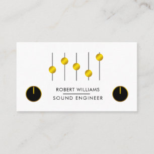 Carte De Visite Professional Sound Engineer Music DJ Audio Control