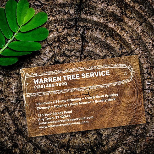 Carte De Visite Professional Tree Service / Removal Company (Créateur téléchargé)