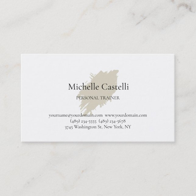 Carte De Visite Professional Unique Minimalist Plain (Devant)