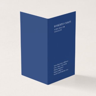 Carte De Visite Professional Unique Plain Minimalist Blue
