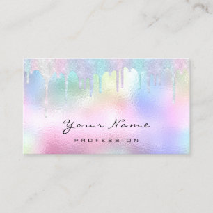 Carte De Visite ProfessionalMakeupArtist Parties scintillant Holog