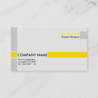 Carte De Visite Professionnal business card in gray and yellow