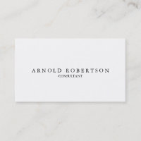 Carte de visite professionnel à la mode blanc clai
