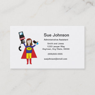 Carte De Visite Professionnel administratif Super Hero Business