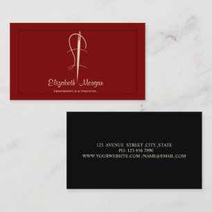 Carte De Visite Professionnel, Aiguille Or Altérations De Couture