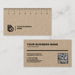 Carte de visite professionnel avec règle (cm)