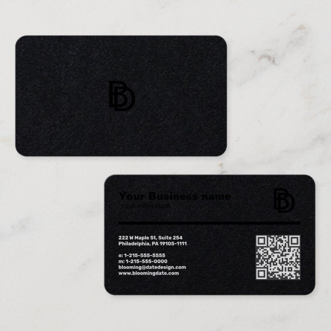 Carte de visite professionnel avec règle (cm) (Devant / Derrière)