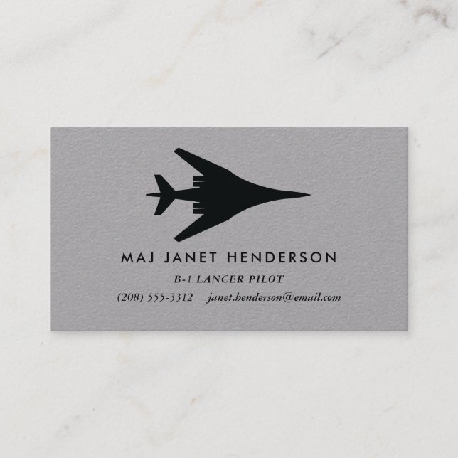 Carte de visite professionnel B-1 Lancer Bomber Pi (Devant)