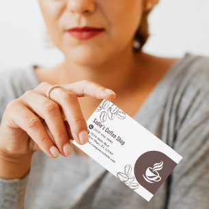 Carte De Visite Professionnel Barista de salon de café moderne per