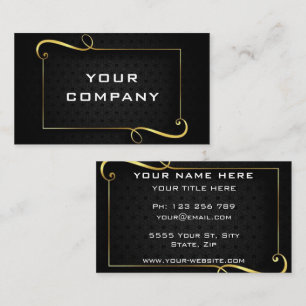 Carte de visite professionnel Black Gold