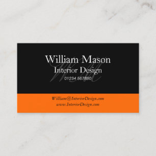Carte de visite professionnel Black & Orange