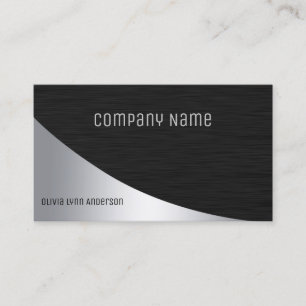 Carte de visite professionnel Black Silver