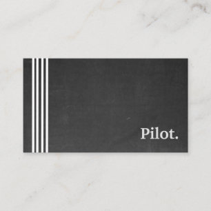 Carte de visite professionnel Black & Silver Pilot