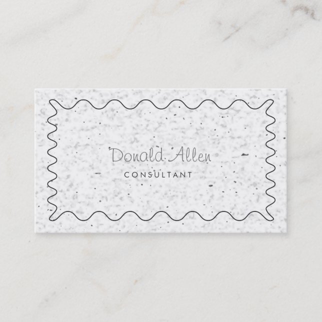 Carte De Visite Professionnel Blanc clair Élégant Moderne Simple (Devant)