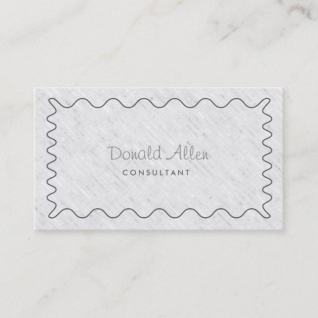 Carte De Visite Professionnel Blanc clair Élégant Moderne Simple (Devant)