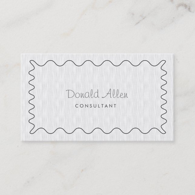 Carte De Visite Professionnel Blanc clair Élégant Moderne Simple (Devant)