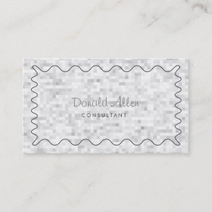 Carte De Visite Professionnel Blanc clair Élégant Mosaïque moderne