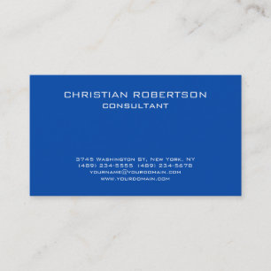 Carte de visite professionnel blanc de bleu de