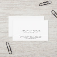 Professionnel Blanc Simple Plain Moderne Élégant