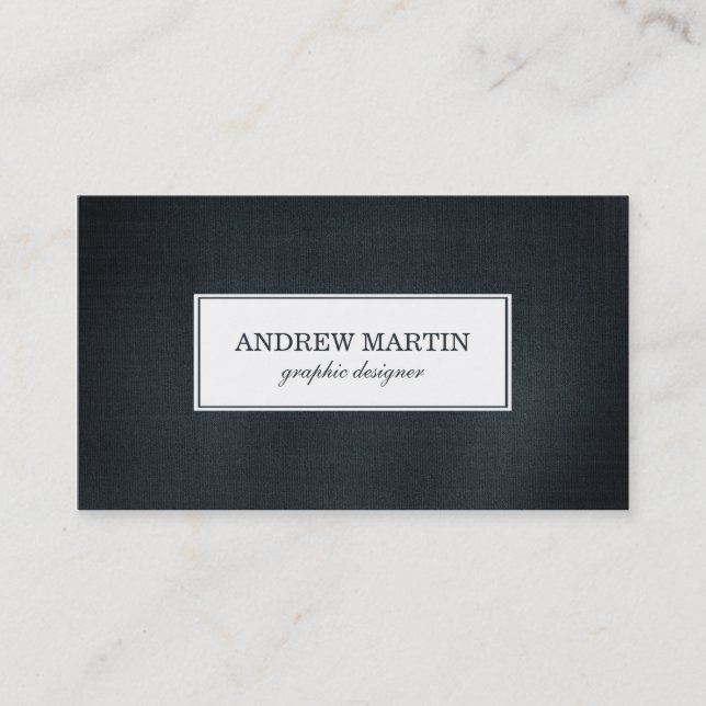 Carte De Visite Professionnel bleu de denim (Devant)