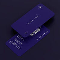 Professionnel Bleu foncé Simple Minimal