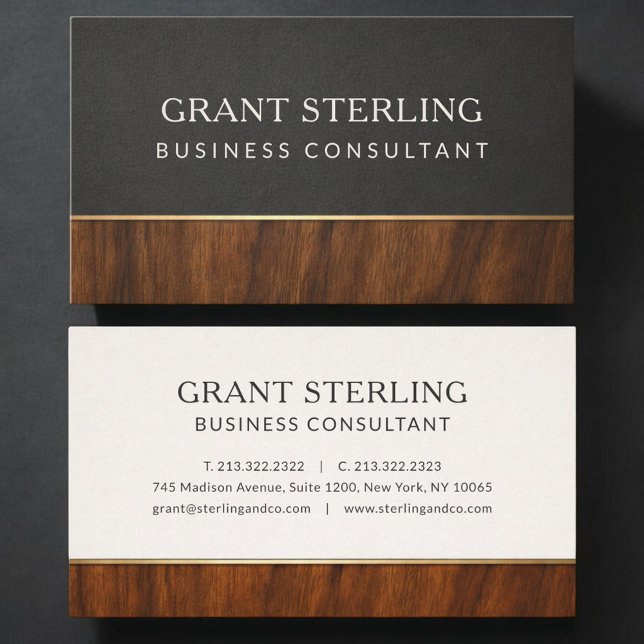 Carte De Visite Professionnel Bois Moderne (Créateur téléchargé)
