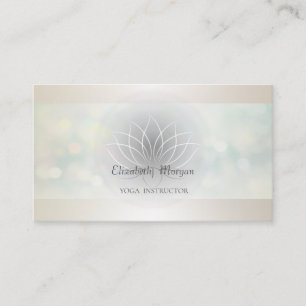 Carte De Visite Professionnel Bokeh Moderne,Lotus