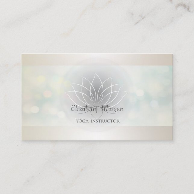 Carte De Visite Professionnel Bokeh Moderne,Lotus (Devant)