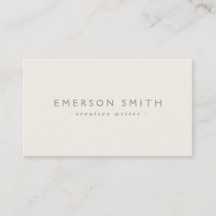 Carte De Visite Professionnel brun beige léger minimaliste modern