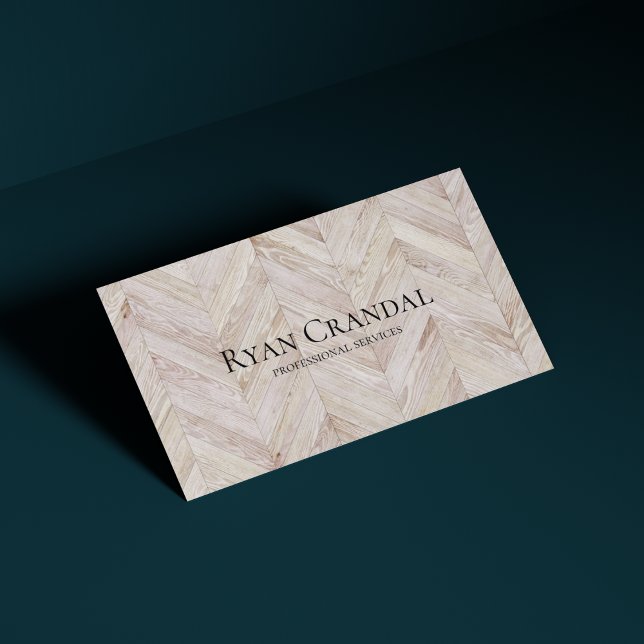 Carte De Visite Professionnel Chevron Wood (Créateur téléchargé)
