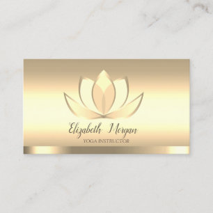 Carte De Visite Professionnel Chic Lotus Flower Yoga