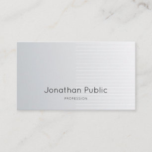 Carte De Visite Professionnel chic moderne Luxe de plaine d'argent