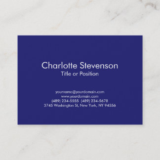 Carte De Visite Professionnel Chubby Midnight Blue Consultant